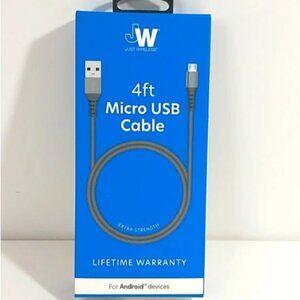 Just Wireless Micro USB Cable 4ft